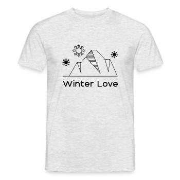 Amoureux de l'hiver, agréables journées d'hiver, - T-shirt homme - gris chiné - Devant - AI Model Male 178 dark (178cm)