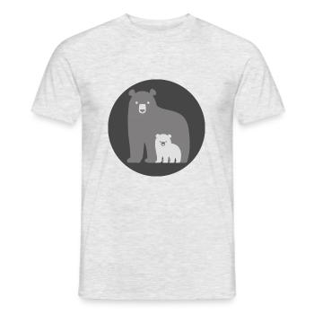 Daddy Bear Mom Bear Cool Geschenk für Daddy Mom - Männer T-Shirt - Grau meliert - Vorne - AI Model Male 178 dark (178cm)
