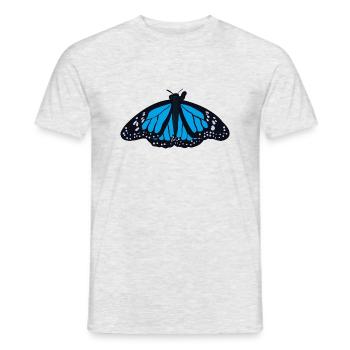 Papillon papillon amiral bleu - T-shirt homme - gris chiné - Devant - AI Model Male 178 dark (178cm)