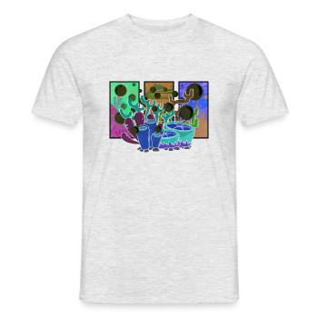 Récifs coralliens colorés, nature, océan, plongée - T-shirt homme - gris chiné - Devant - AI Model Male 178 dark (178cm)