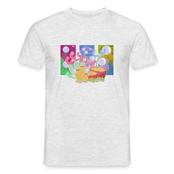 Récifs coralliens, récifs colorés, environnement - T-shirt homme - gris chiné - Devant - AI Model Male 178 dark (178cm)