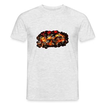 glowing coals - Men's T-Shirt - heather grey - Front - AI Model Male 178 dark (178cm)