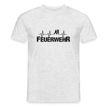 pompiers - T-shirt homme - gris chiné - Devant - AI Model Male 178 dark (178cm)