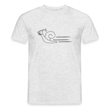 Fast Snail - Männer T-Shirt - Grau meliert - Vorne - AI Model Male 178 dark (178cm)