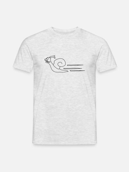 Fast Snail - Men's T-Shirt - heather grey