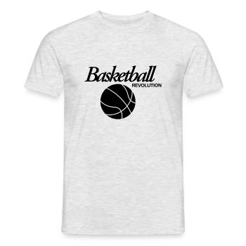 Révolution du basket-ball - T-shirt homme - gris chiné - Devant - AI Model Male 178 dark (178cm)