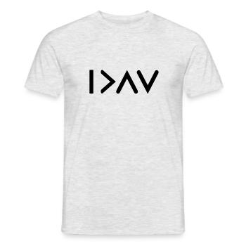 Je suis plus grand que les / mes hauts et des bas - T-shirt homme - gris chiné - Devant - AI Model Male 178 dark (178cm)