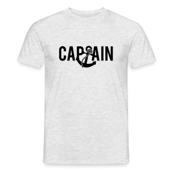 Capitaine ancre Logo - T-shirt homme - gris chiné - Devant - AI Model Male 178 dark (178cm)