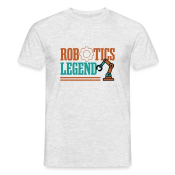 Robotics Legend Funny Robot Engineer - Men's T-Shirt - heather grey - Front - AI Model Male 178 dark (178cm)