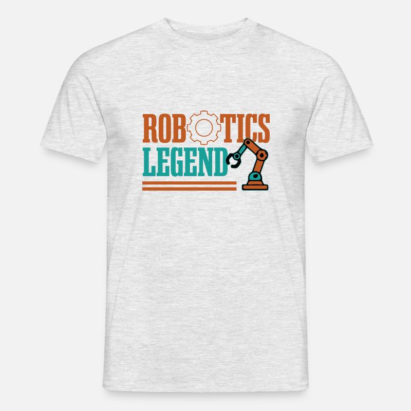 Robotics Legend Lustiger Roboteringenie - Männer T-Shirt - Grau meliert
