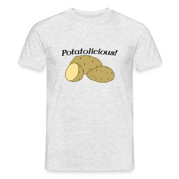 Kartoffelgemüse Gesundes Essen von Kartoffeln - Männer T-Shirt - Grau meliert - Vorne - AI Model Male 178 dark (178cm)