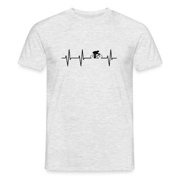 Fahrrad Rennrad - Männer T-Shirt - Grau meliert - Vorne - AI Model Male 178 dark (178cm)