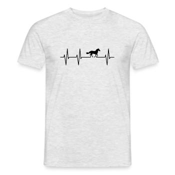 cheval - T-shirt homme - gris chiné - Devant - AI Model Male 178 dark (178cm)