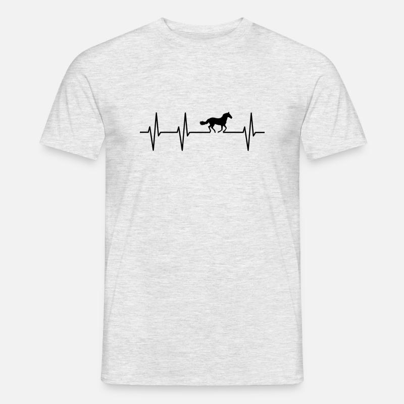 Pferd - Männer T-Shirt - Grau meliert
