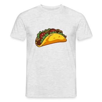 Taco Tacos Burrito Nourriture Nachos Fiesta Mexique - T-shirt homme - gris chiné - Devant - AI Model Male 178 dark (178cm)
