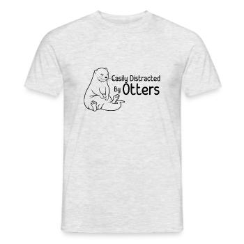 Ironisches Sprichwort Flusstier Seeotter Süße - Männer T-Shirt - Grau meliert - Vorne - AI Model Male 178 dark (178cm)