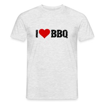 BBQ grilling - Men's T-Shirt - heather grey - Front - AI Model Male 178 dark (178cm)