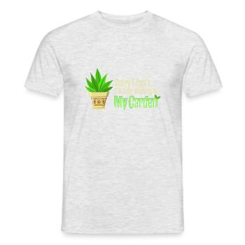Arbeiten im Garten Naturliebhaber Pflanzen - Männer T-Shirt - Grau meliert - Vorne - AI Model Male 178 dark (178cm)