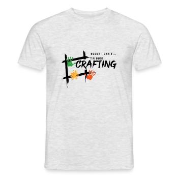 Busy Crafting Hobby Crafter - T-shirt homme - gris chiné - Devant - AI Model Male 178 dark (178cm)