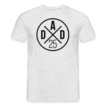 Papa 25 Père Bébé Papa 2025 - T-shirt homme - gris chiné - Devant - AI Model Male 178 dark (178cm)