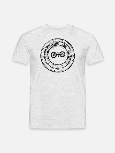 Mainz Rad Gully Gulli Gullideckel Geschenk Schacht - Männer T-Shirt - Grau meliert