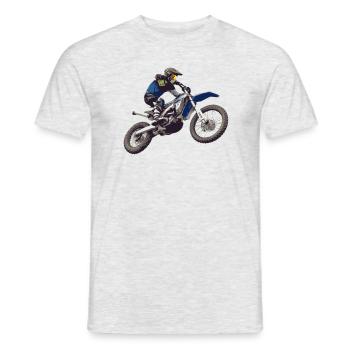 Enduro - Moto Cross Voiture Cadeau - T-shirt homme - gris chiné - Devant - AI Model Male 178 dark (178cm)