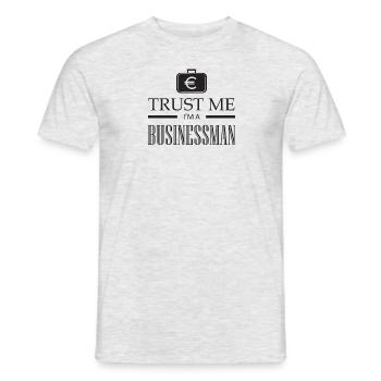 Businessman entrepreneur shirt businessman - Men's T-Shirt - heather grey - Front - AI Model Male 178 dark (178cm)