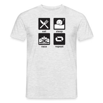 Racer shirt F1 race - Men's T-Shirt - heather grey - Front - AI Model Male 178 dark (178cm)