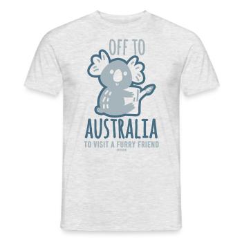 Australien Kinder Koala - Männer T-Shirt - Grau meliert - Vorne - AI Model Male 178 dark (178cm)