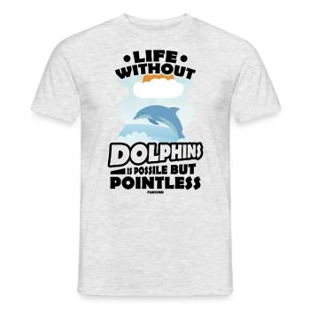 Delfin - Männer T-Shirt - Grau meliert - Vorne - AI Model Male 178 dark (178cm)
