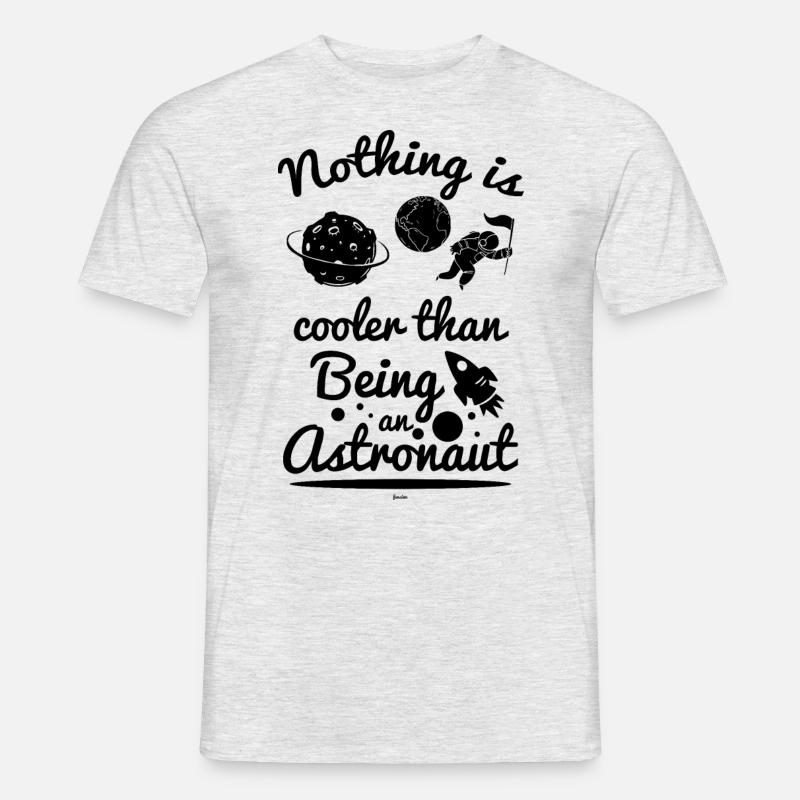 cooler Astronaut - Männer T-Shirt - Grau meliert