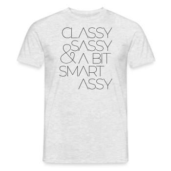 Stilvoll frech und ein bisschen schick Assy - Männer T-Shirt - Grau meliert - Vorne - AI Model Male 178 dark (178cm)