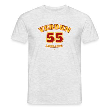 Verdun 55 - T-shirt homme - gris chiné - Devant - AI Model Male 178 dark (178cm)