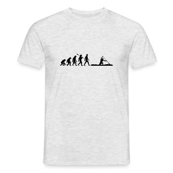 Evolution - Canadier - Kanusport - Wettkampf - Männer T-Shirt - Grau meliert - Vorne - AI Model Male 178 dark (178cm)