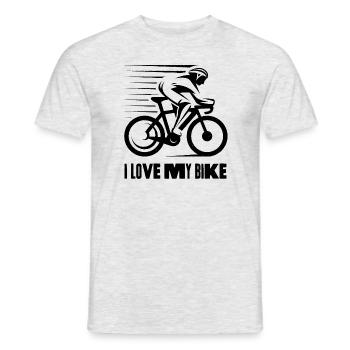 I love my Bike - Men's T-Shirt - heather grey - Front - AI Model Male 178 dark (178cm)