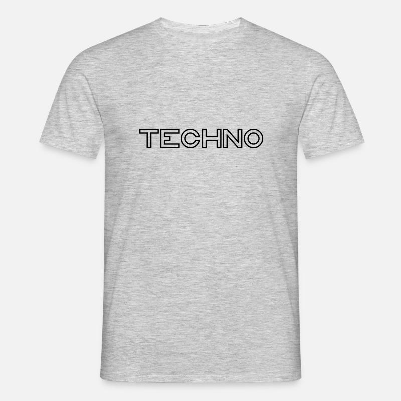 033 - Techno - Männer T-Shirt - Grau meliert