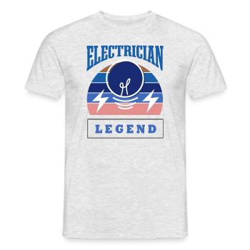 Electrician Legend Electro Worker Craftsman - Men's T-Shirt - heather grey - Front - AI Model Male 178 dark (178cm)