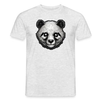 Panda / Animal / Zoo / Bamboo / Wild / Childlike - Men's T-Shirt - heather grey - Front - AI Model Male 178 dark (178cm)