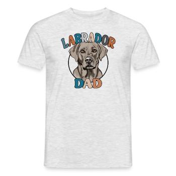 Argent Labrador papa chiens chien Labbi Wilsigns - T-shirt homme - gris chiné - Devant - AI Model Male 178 dark (178cm)