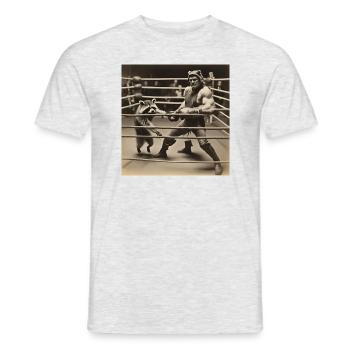 Waschbär / Tier / Foto / Wild / lustig / Räuber - Männer T-Shirt - Grau meliert - Vorne - AI Model Male 178 dark (178cm)