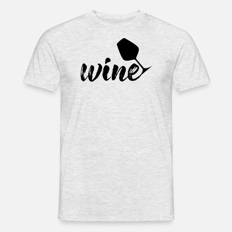 Wein - Männer T-Shirt - Grau meliert