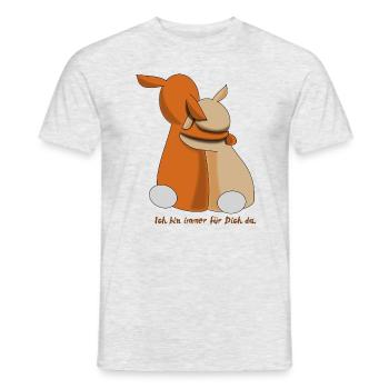 Ich bin immer für Dich da - Männer T-Shirt - Grau meliert - Vorne - AI Model Male 178 dark (178cm)