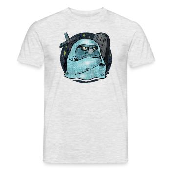 Rest in Peace Ghost - Männer T-Shirt - Grau meliert - Vorne - AI Model Male 178 dark (178cm)