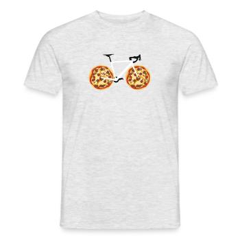 Pizza bike - Men's T-Shirt - heather grey - Front - AI Model Male 178 dark (178cm)