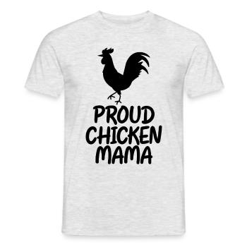 Proud Chickens Mom - Men's T-Shirt - heather grey - Front - AI Model Male 178 dark (178cm)