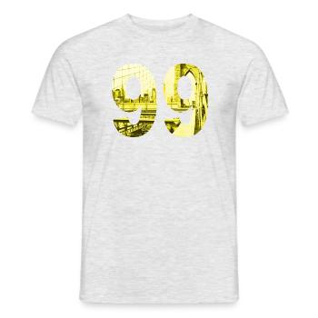 Brooklyn en 99 - Nine Nine Pont de Brooklyn Design - T-shirt homme - gris chiné - Devant - AI Model Male 178 dark (178cm)