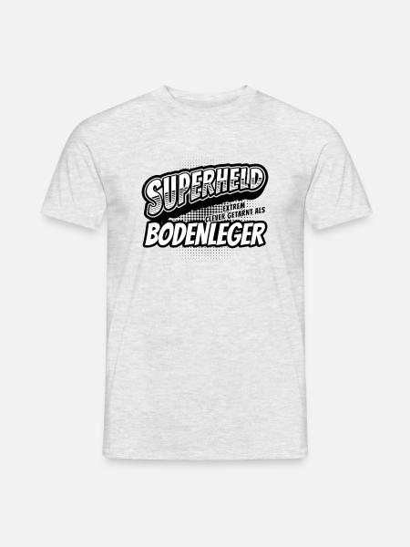 Superheld, clever getarnt als Bodenleger - Männer T-Shirt - Grau meliert