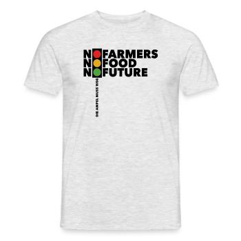 Bauern Protest No Farmers No Food No Future Ampel - Männer T-Shirt - Grau meliert - Vorne - AI Model Male 178 dark (178cm)
