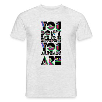 Unique - Men's T-Shirt - heather grey - Front - AI Model Male 178 dark (178cm)