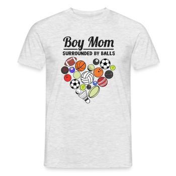 Junge Mutter Muttertag Mutterschaft Mutter Mama Geschenk - Männer T-Shirt - Grau meliert - Vorne - AI Model Male 178 dark (178cm)